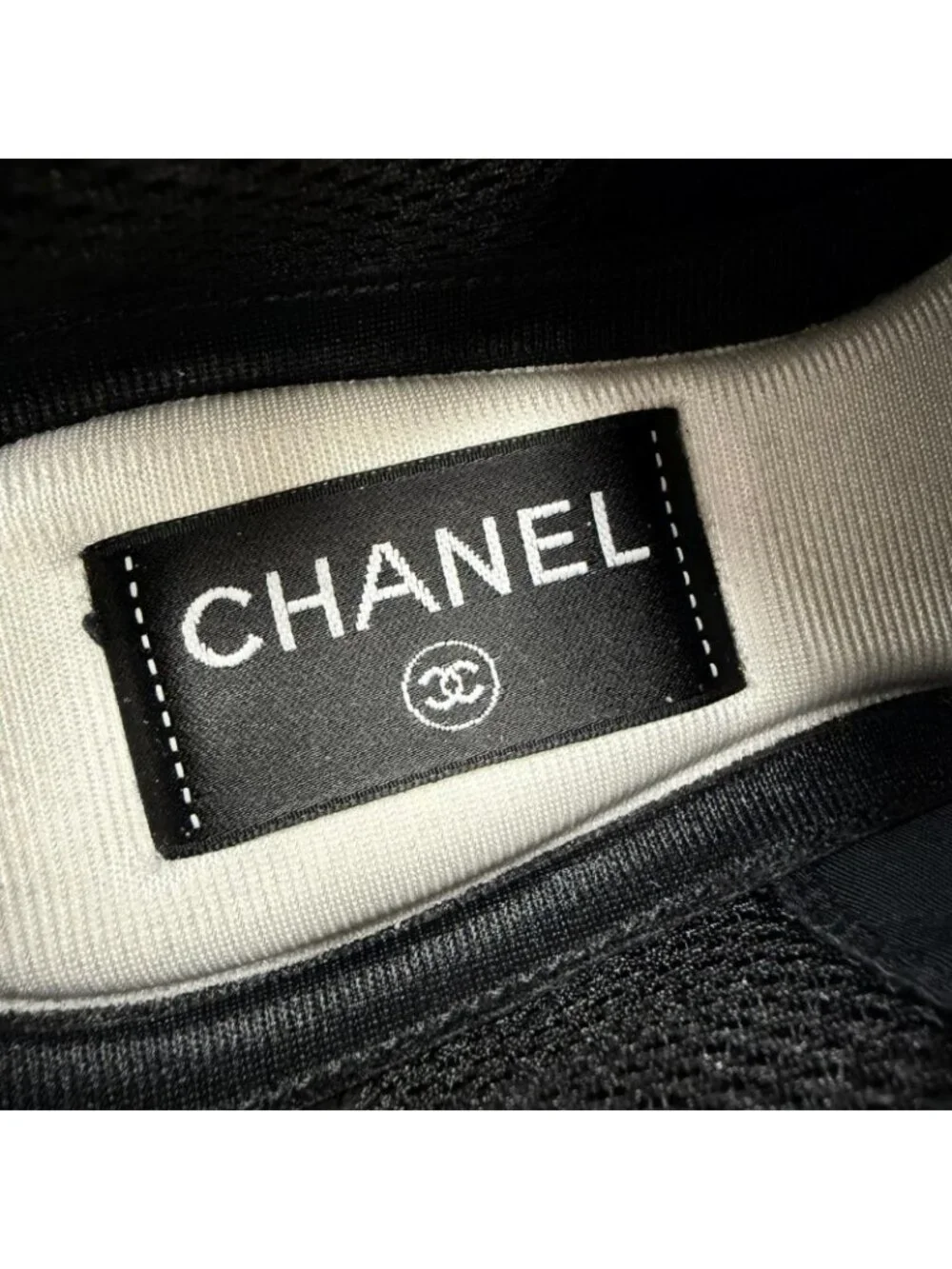 Chanel CC Logo Lace Up Leather Low Cut Sneakers Black